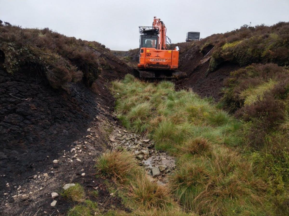 Peat restoration work being carried out by ConserveFor